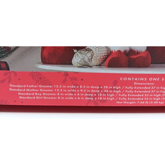 Christmas Holiday Plush Figurines Gnome Decor Set of 4 Knit Festive Seasonal - Picture 14 of 15